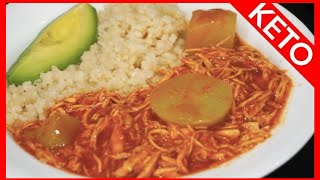 POLLO RICO POLLO GUISADO 🔥  recetas de pechugas de pollo lleva  su arroz de coliflor y es KETO❗️