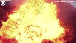 WEB EXTRA: Drone Crashes Into Lava