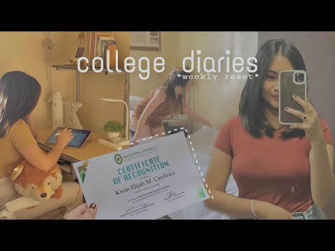 college diaries • weekly reset + got my dean’s list cert | Kwin Elijah