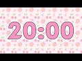 🍒 20 Minute Countdown Timer | Cute Pink Cherry Aesthetic | Relax &amp; Focus