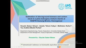 ICSAE-7 ID #33 ESTIMATION OF ABOVEGROUND BIOMASS AND CARBON STOCK IN A PINE-MAHOGANY MIXTURE ...