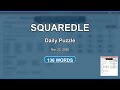 Squaredle Today - 136 Words... But Did I Miss Any?