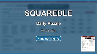 Squaredle Today - 136 Words... But Did I Miss Any? Profile