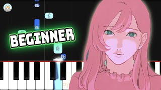 [full] YOASOBI - 'Racing Into the Night (Yoru ni Kakeru)' - BEGINNER Piano Tutorial & Sheet Music
