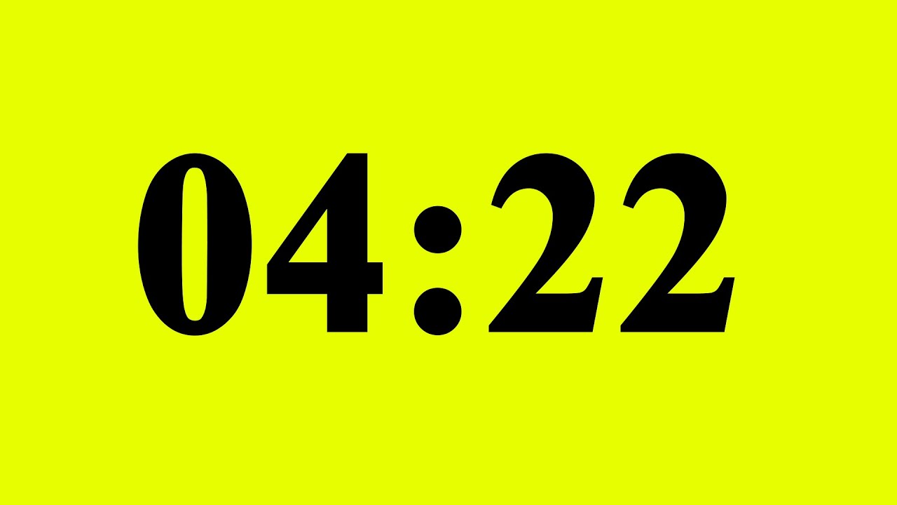 4 Minute 22 Second Timer - YouTube