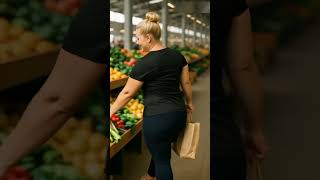 Hot American House Maid Is Going To The Market For Vegetables