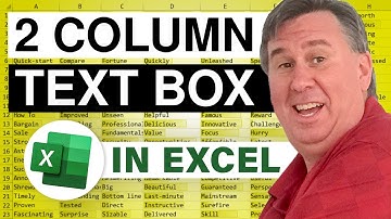 Excel - Format an Excel Textbox to have 2 or More Columns - Episode 408