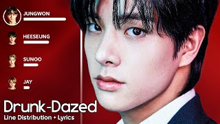 Download lagu ENHYPEN - Drunk-Dazed - Line Distribution   Lyrics #enhypen #engene  #trending