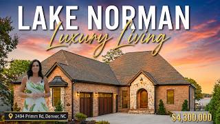 $4,300,000 Million Lake Norman Waterfront Home Tour | 2494 Primm Rd, Denver NC