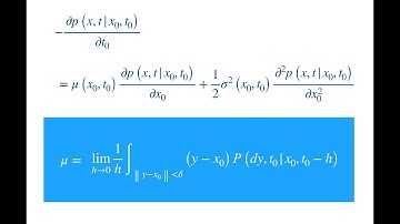 Kolmogorov Backward Equation: Derivation and Interpretation