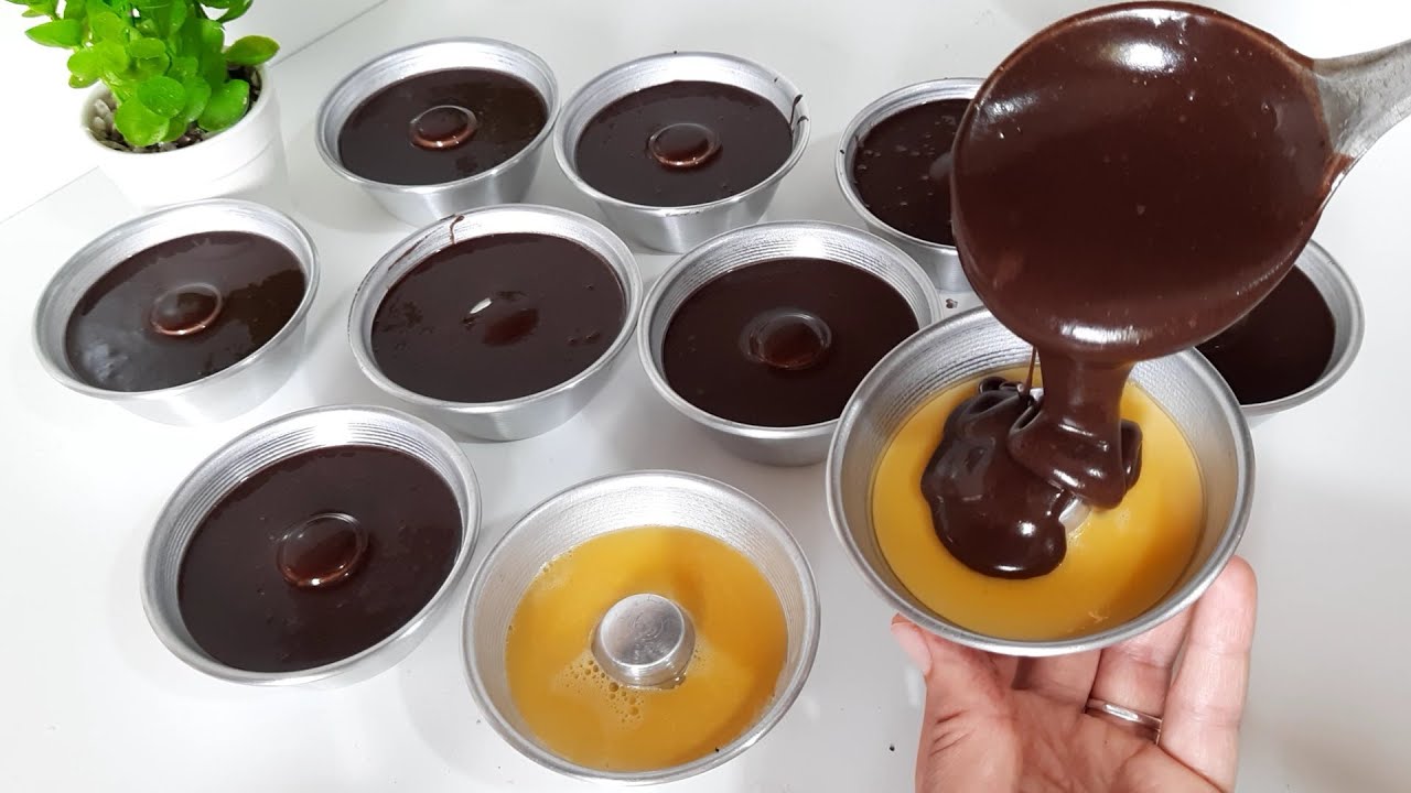 جربوهم غتعشقوهم👌🏻 بوصفة اقتصادية غير ببيضة واحدة وكأس دقيق /كيكات الكريم كراميل