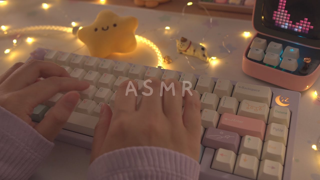 [Cozy ASMR] soft typing on 8 different Keyboards | for sleep, relaxation and focus ☁️