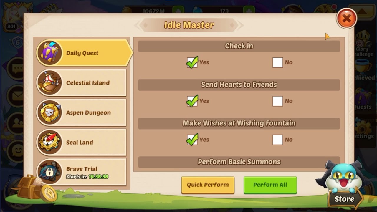 Idle Master Won't Use Free Smash Chances Without Enough Gems