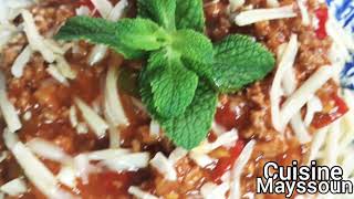 espaguetis con carne picada ? اسباغتس  باللحم المفروم  سهلة و رائعة المذاق