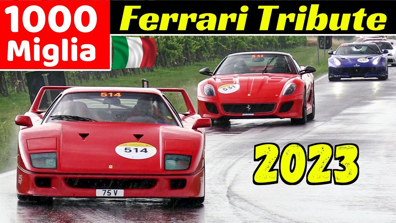 Ferrari Tribute to 1000 Miglia 2023 - Day 1, Imola - F40, Testarossa, SF90, 812 Superfast, 296 GTB