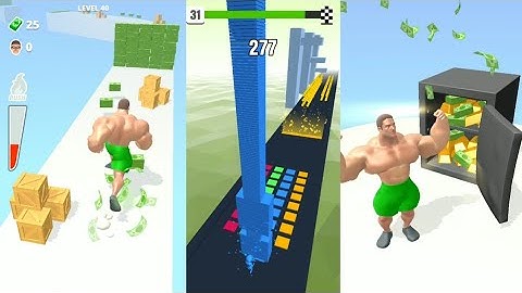 Muscle Rush-3D Stack Colours -3DMax Level Gameplay Walkthrough Android-iOS#shorts #musclerush3d