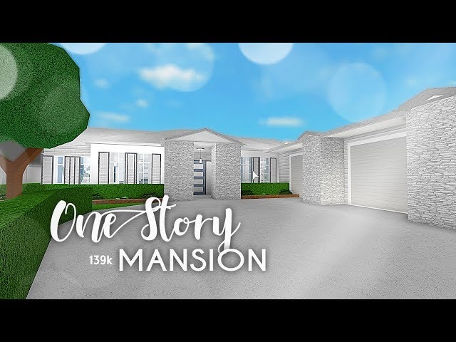 Roblox Bloxburg One Story Mansion Youtube - roblox bloxburg 5k budget house flxral youtube