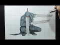 how to draw katana man