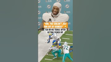 Tua had to make the tackle after throwing an INT vs. the Rams (via @MiamiDolphins)