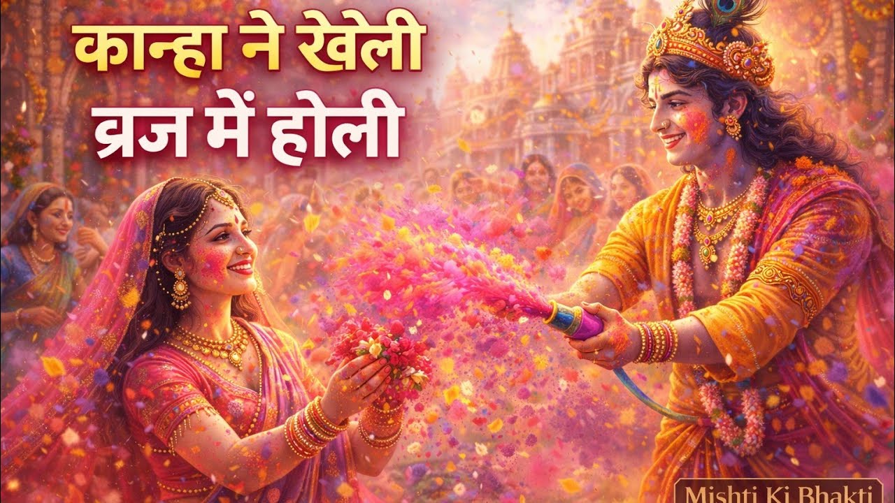 Kanha Ne Kheli Braj Mein Holi ✨🕊️| Radha Krishna Holi Bhajan | Holi Special 2026