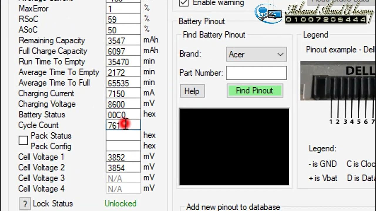 How to edit the battery cycle count احترف_مع_الحسيني YouTube