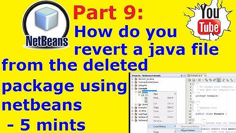 Netbeans Tutorial Part 9: How do you revert a java file from the deleted package using netbeans
