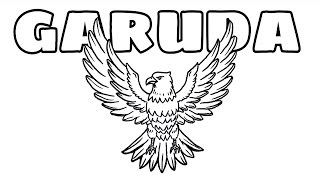 Cara menggambar burung garuda yang bagus dan mudah