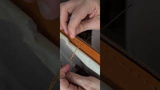 Leatherwork hand sewing tips - Diamond Holes