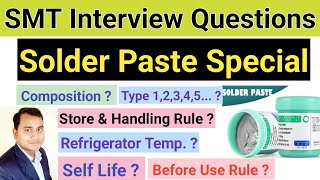 Solder Paste Special | SMT interview Questions | SMT interview | Solder type |#smt #interview