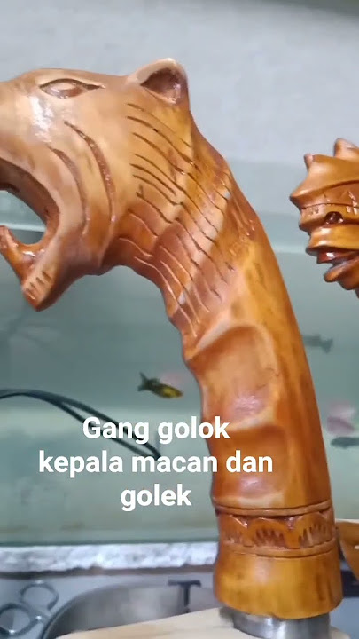 gagang golok kepala macan dan golek #goloksembelihsupertajam
