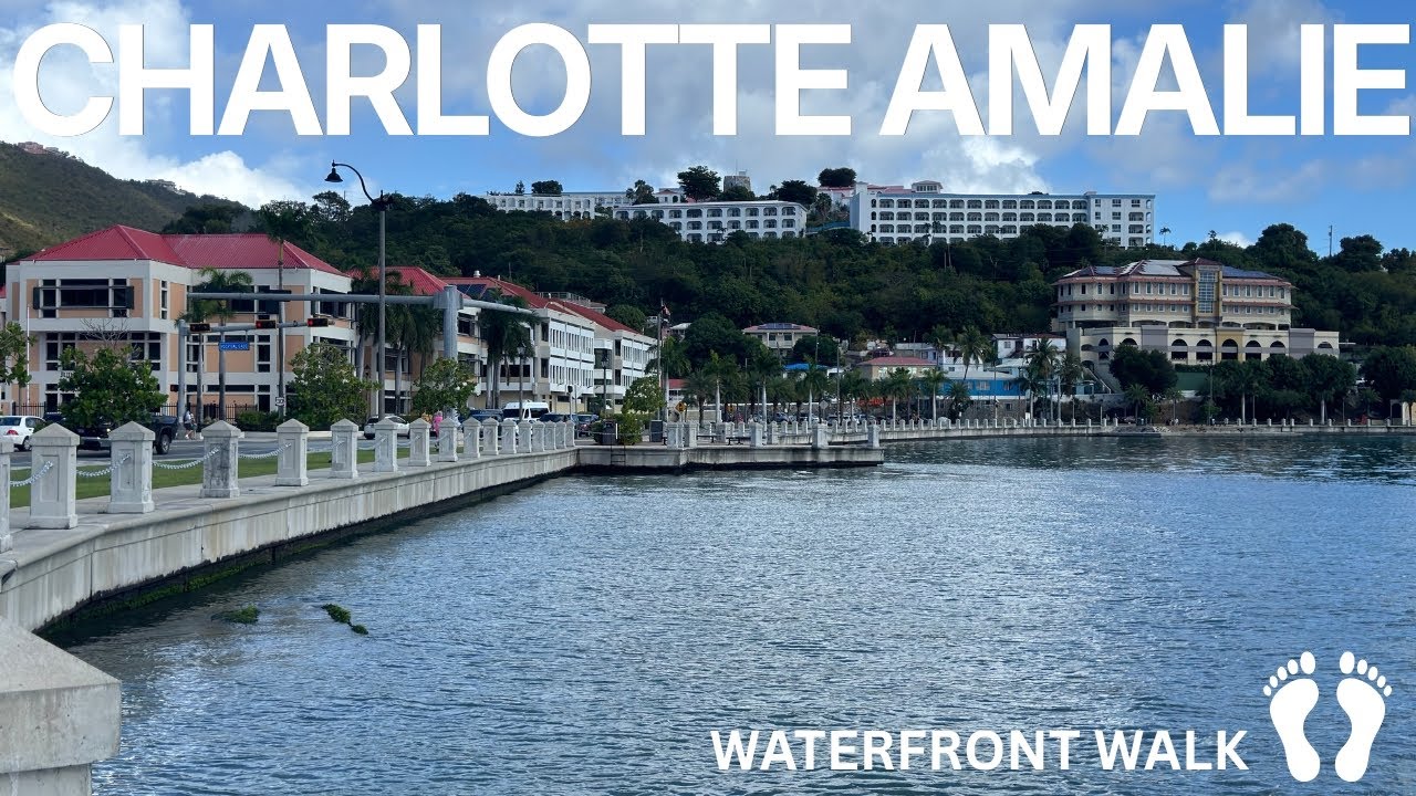 RELAXING WALK ALONG WATERFRONT HIGHWAY | CHARLOTTE AMALIE | ST THOMAS, USVI