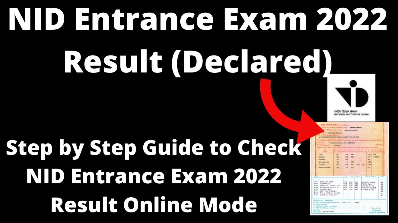 NID Entrance Exam 2022 Result (Declared) - How to Check Officially NID Entrance Exam 2022 Result
