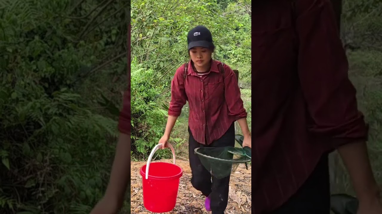  The beautiful girl Diep uses primitive tools and homemade bait to fish, harvesting 14 kg ofbig fish