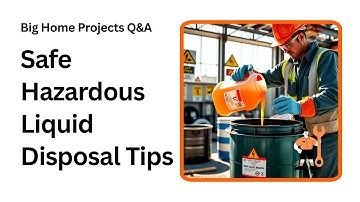 How to Safely Dispose of Hazardous Liquids on Site