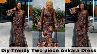 How to cut and sew 2-piece Bustier gown with tulle net/A-shape sleeve.(Detailed &Beginners Friendly) screenshot 5
