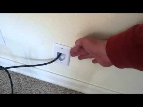 Using wall plate with behind the wall HDMI cable installation.