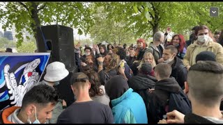 Fête sauvage : violentes tensions et incidents (1er Mai 2021, Parc de Bercy, Paris) [4K]