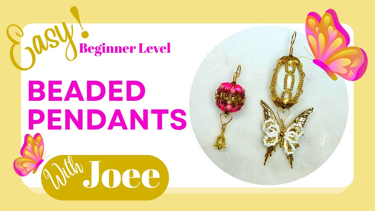 Beginner Beaded Bead Pendant & DIY Heart Headpin
