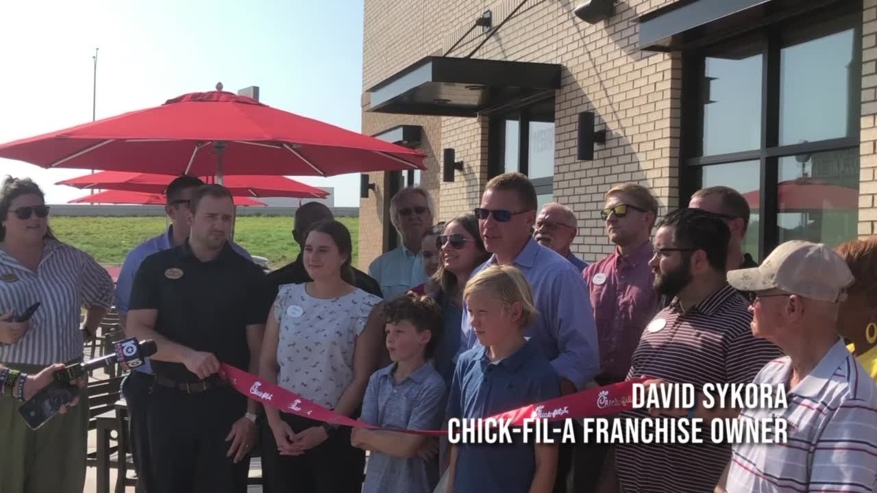 Ribbon cutting at ChickfilA in Bellmead on I35 north of Waco YouTube