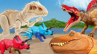 BATMAN T-REX vs SPIDERMAN TREX DEATH RUN EVOLUTION of DINOSAUR | Strongest Dinosaur Jurassic World 2