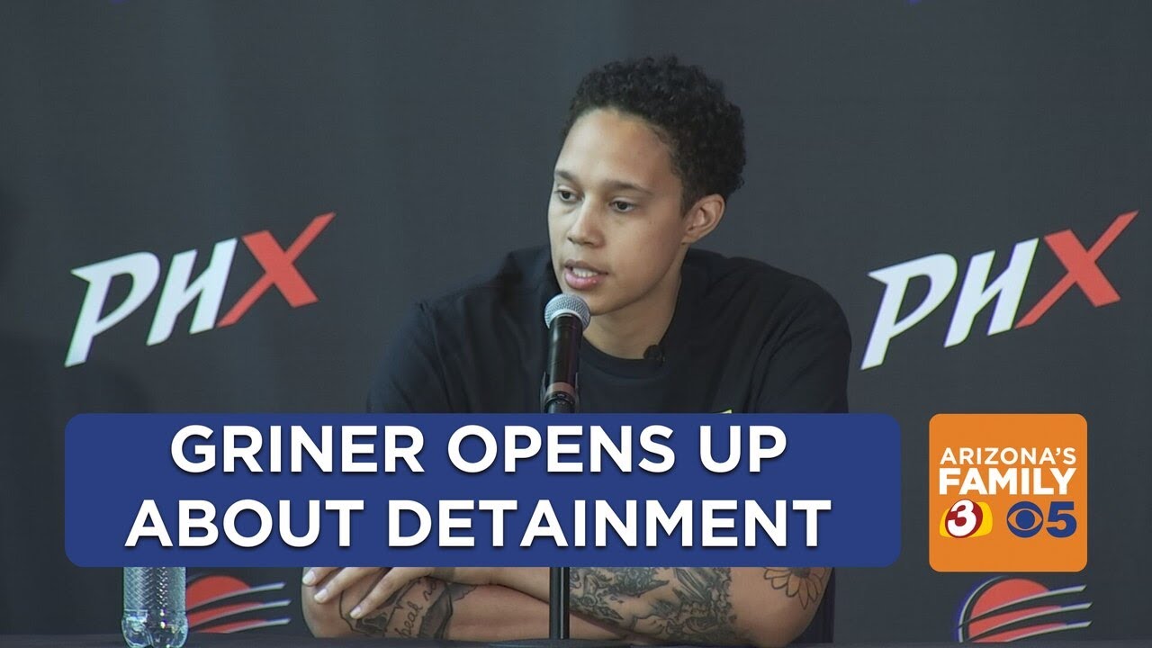 Brittney Griner gets emotional when talking about being detained in