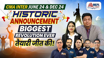 CMA Inter June 24 & Dec 24 - Historic Announcement & Biggest Revolution Ever | Divya Agarwal