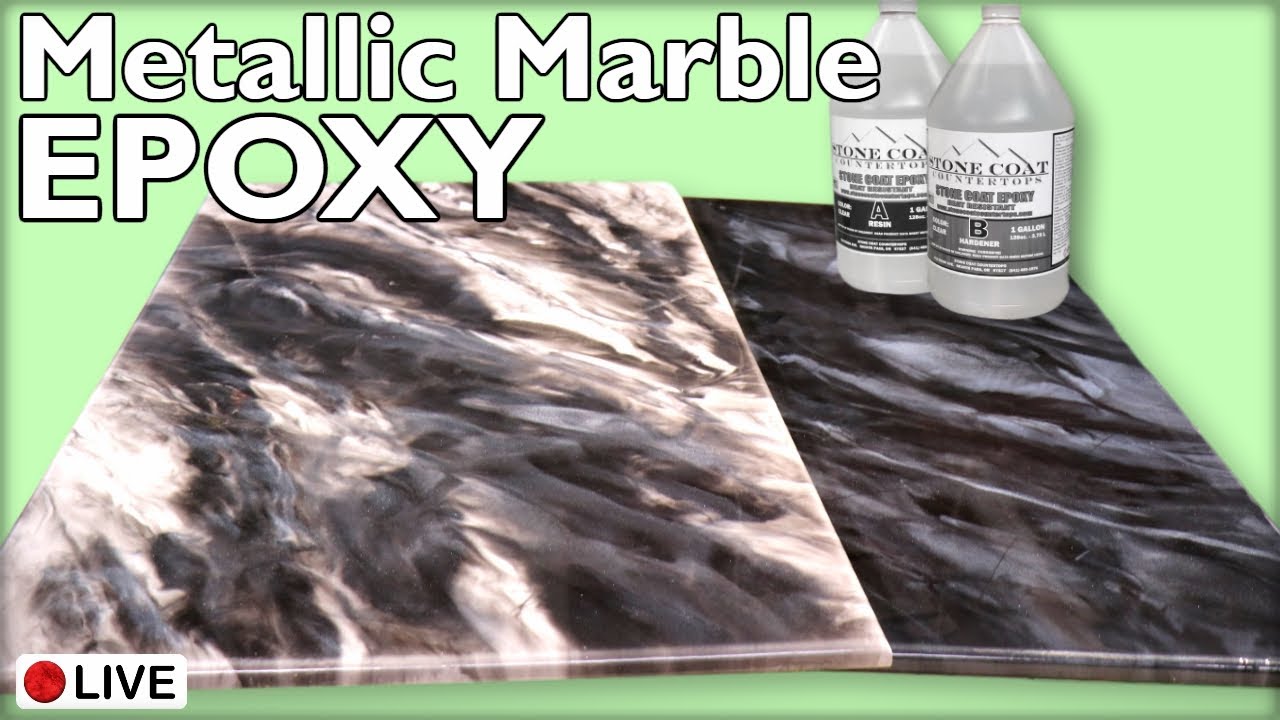Make Marble Veins With Metallic Epoxy | Stone Coat Countertops