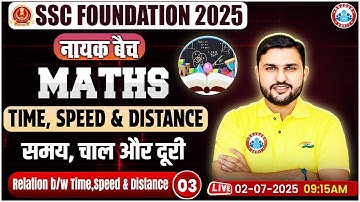 Time Speed and Distance for SSC CGL, CHSL, CPO, MTS 2025 | SSC Maths Classes By Rahul Teotia Sir