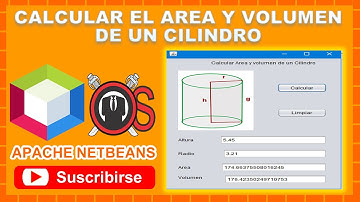 Calcular el area y volumen de un cilindro Apache NetBeans