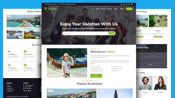 Create A Responsive Tour & Travel Agency Website Design Using HTML, CSS, and Bootstrap