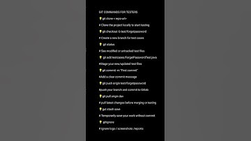 Git commands every testers MUST know! 💻 #automation