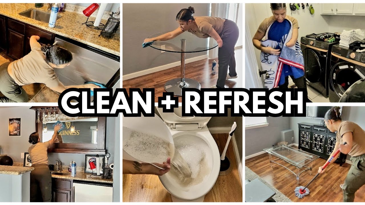 CLEAN + REFRESH | FULL BASEMENT CLEAN | NEW DINING TABLE + MORE! - YouTube
