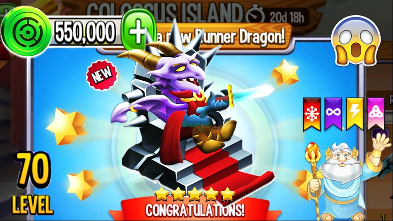 Dragon City Cruel Dragon, plus all 10th Birthday Island Completed