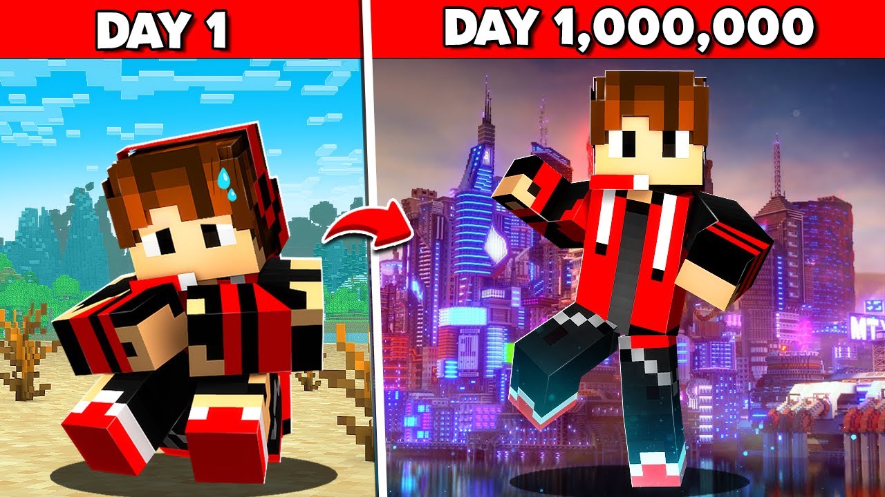 I Survived 1 000 000 Days In Minecraft YouTube